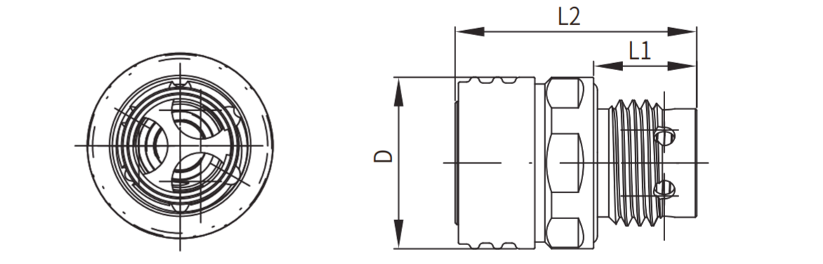 格雷希爾C75系列NVQD液冷接頭尺寸數據圖